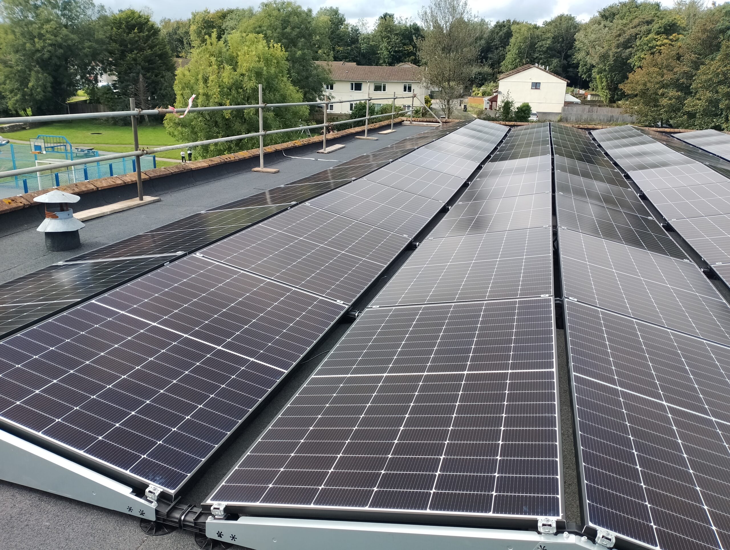 Flat Roof Solar Installation - The Woolwell Centre 