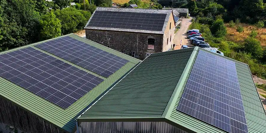 Solar panels for barns solar EV home charger Devon